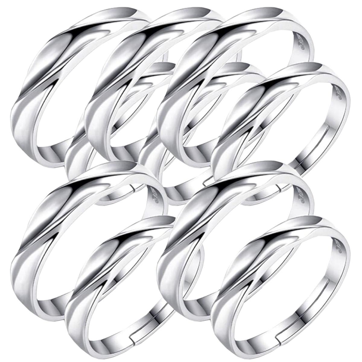 Argollas Mxian-005high Monaco 10 Piezas Plata