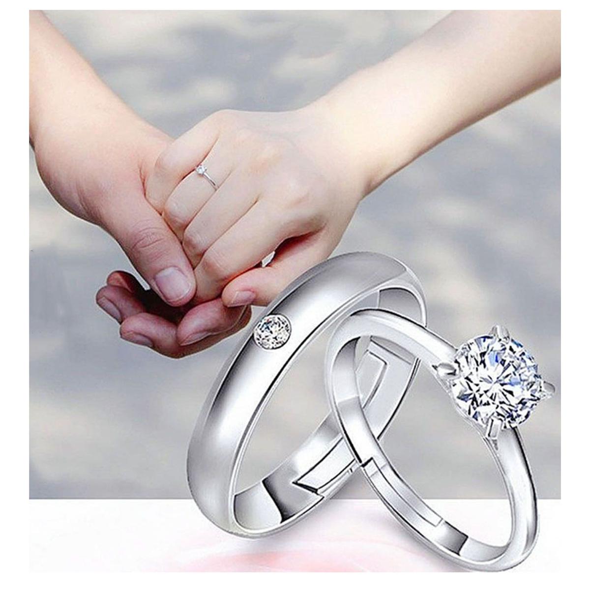Foto 4 pulgar | Joyeria Sortijas De Boda Circonia Mxkle-001high Monaco 2 Pieza Plata