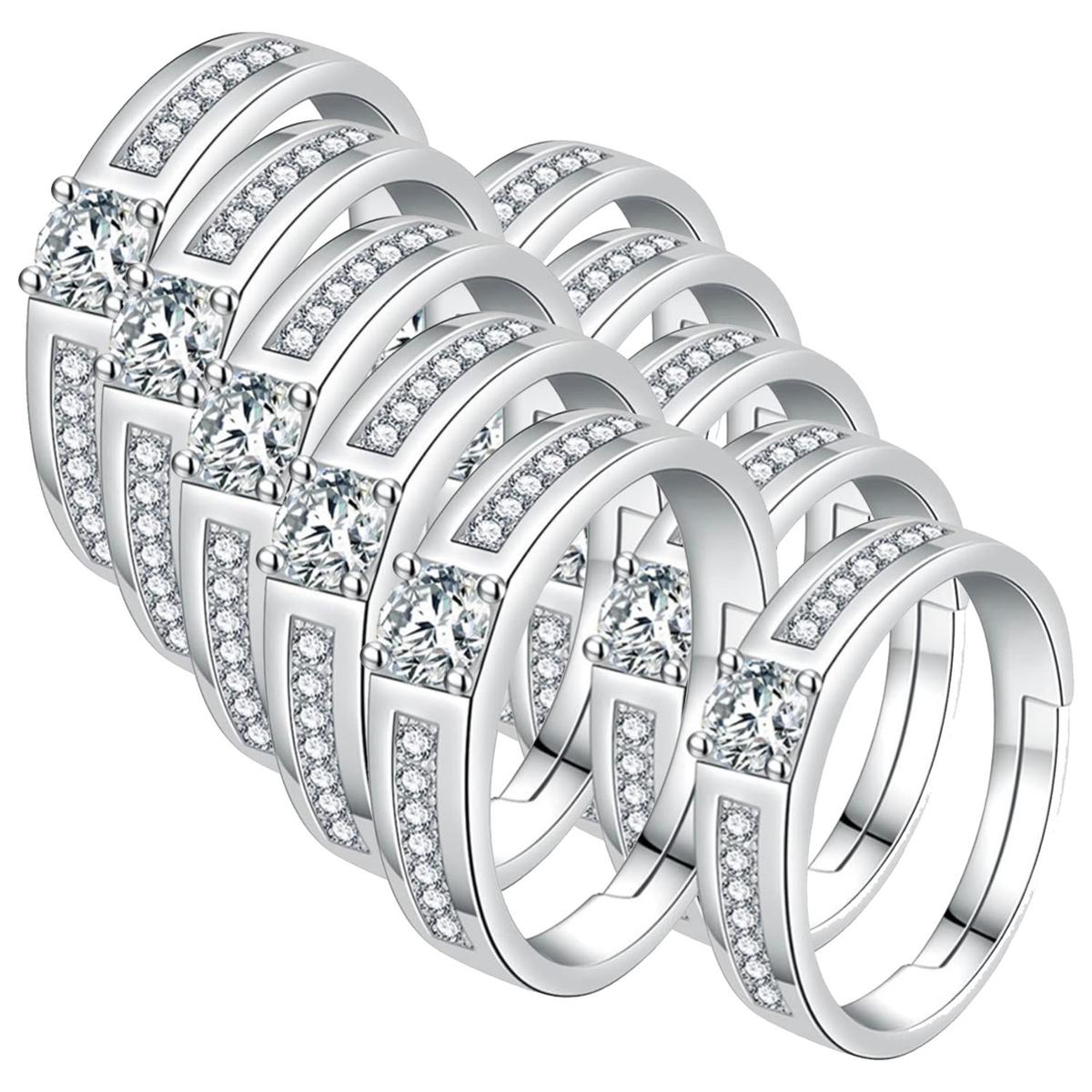Joyería Argollas Boda Mxyst-005high Monaco 10 Piezas Plata