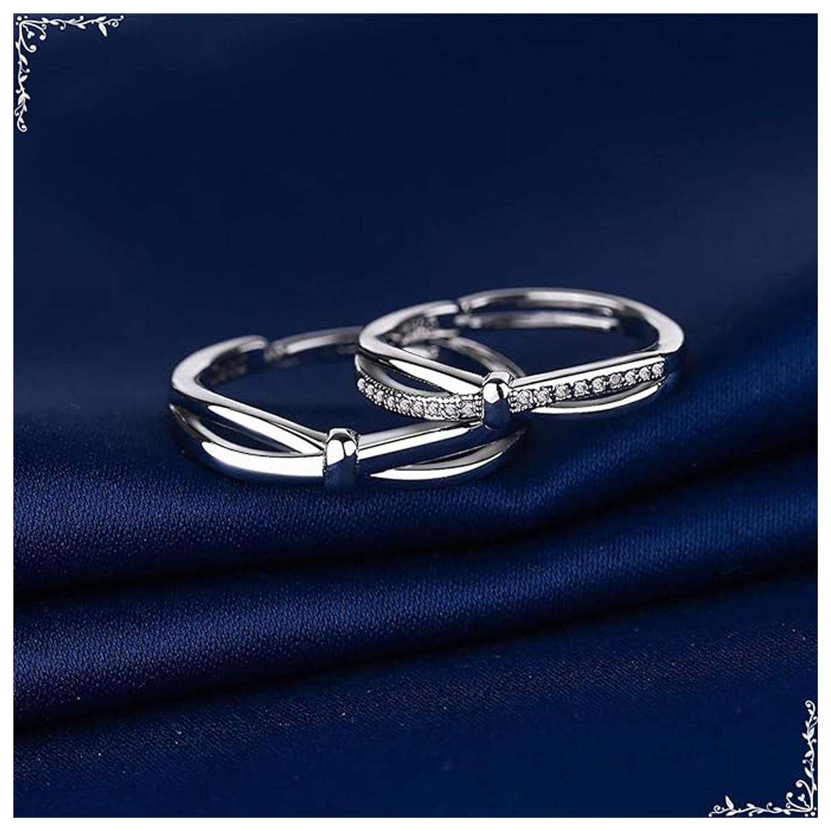 Foto 4 | Hermosos Anillos Mxgcf-002high Monaco 4 Piezas Plata