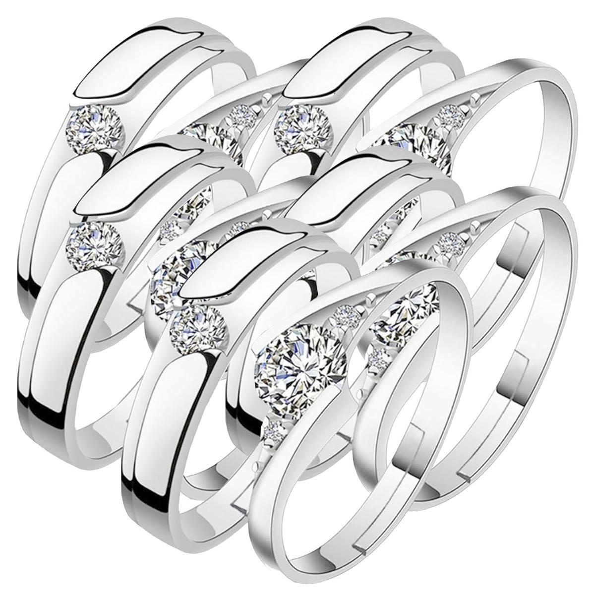 Joyería Argollas Boda Mxdzz-005high Monaco 10 Piezas Plata