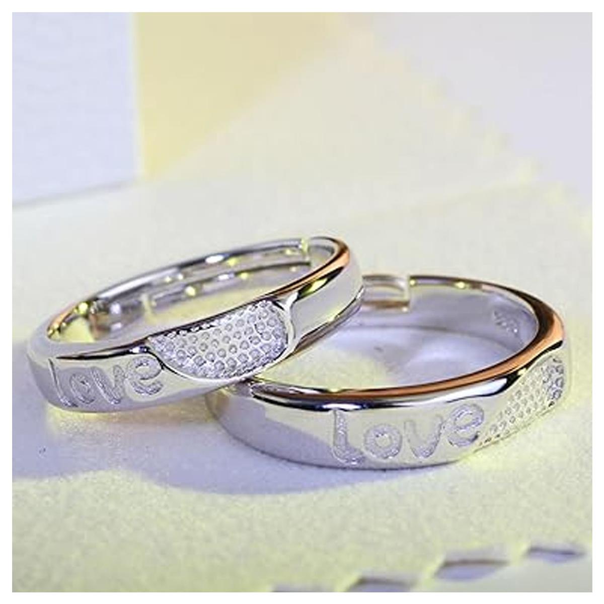 Foto 4 pulgar | Anillos De Pareja High Monaco Mxlve-004 8 Piezas Plata
