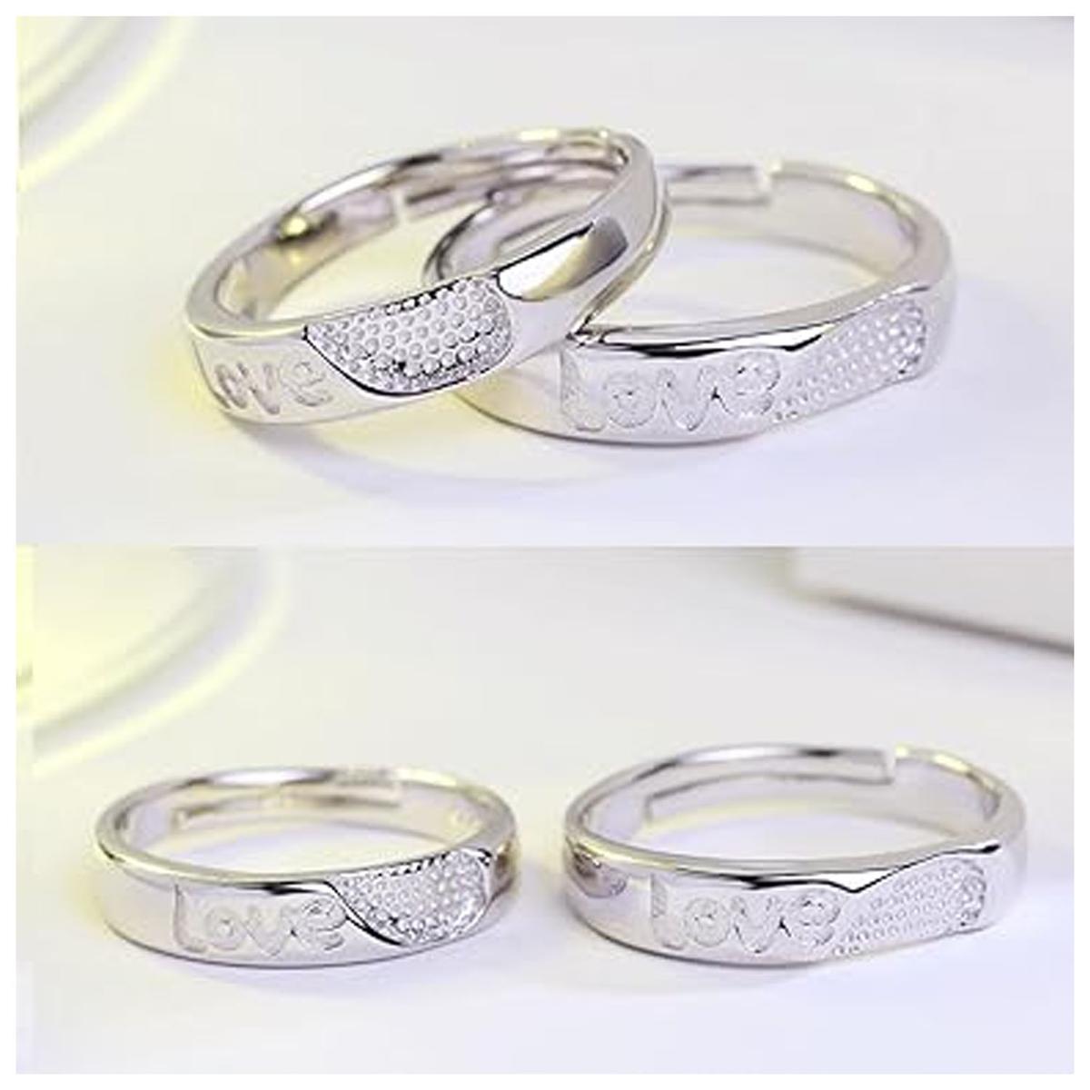 Foto 5 pulgar | Anillos De Pareja High Monaco Mxlve-004 8 Piezas Plata
