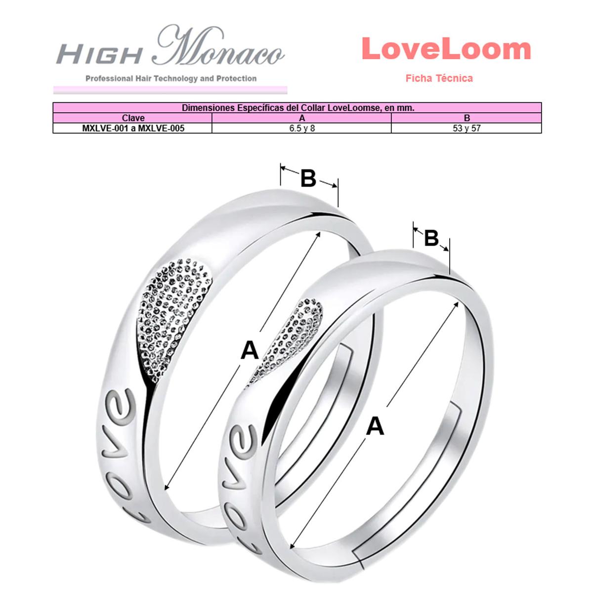 Foto 7 pulgar | Anillos De Pareja High Monaco Mxlve-004 8 Piezas Plata