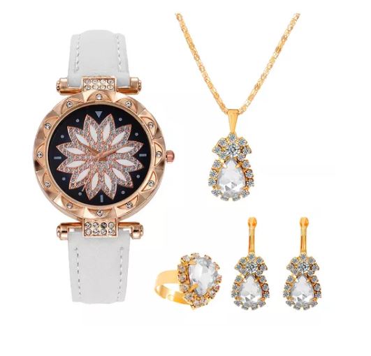 Set de Joyería de Regalo Wünd Blanco 5 Piezas para Mujer