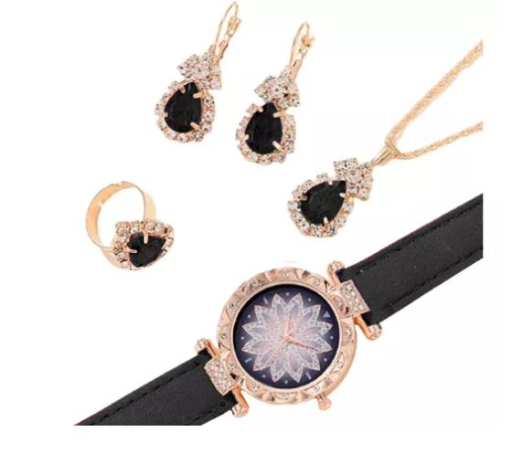 Foto 2 | Set de Joyería de Regalo Wünd Negro 5 Piezas para Mujer