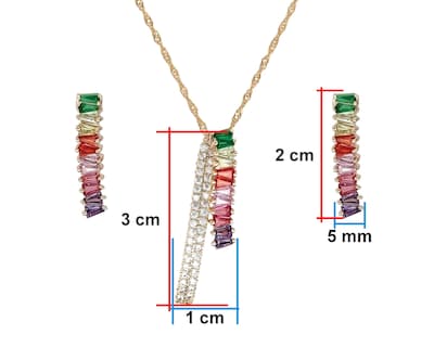 Foto 6 | Kit Barrita Multicolor Chapa de Oro de 18k Horoz Ch38