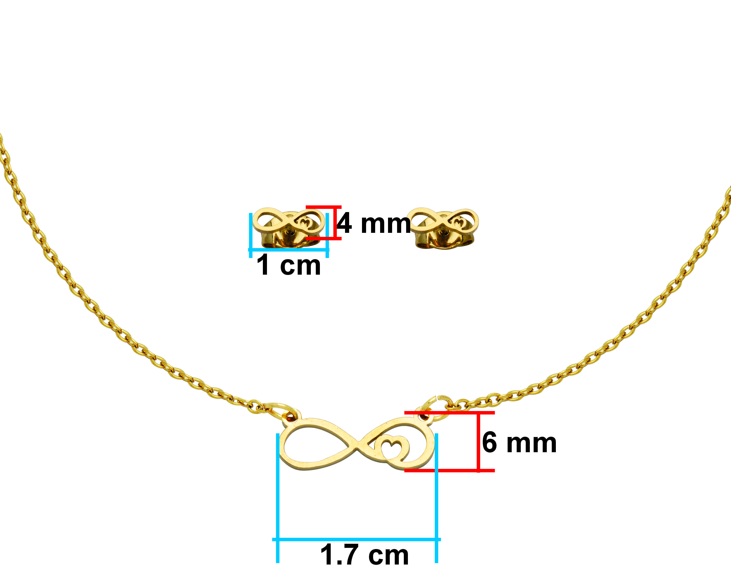 Foto 7 | Kit Infinito Corazón Horoz Ch37 Dorado de Acero Inoxidable