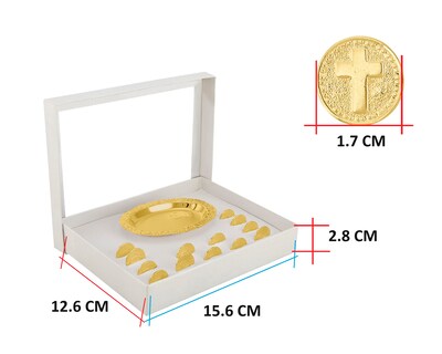 Foto 5 | Arras Matrimonio Pez y Cruz con Charola Chapa de Oro de 18k C411
