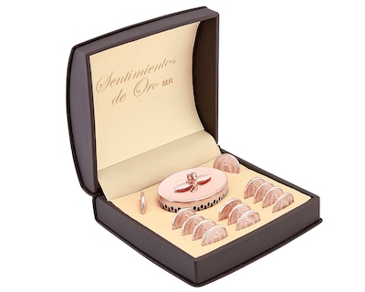 Foto 1 | Arras Vírgen Guadalupe con Cofre Chapa de Oro Rosa de 18k C409