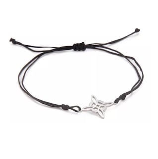 Foto 2 | Collar Y Pulsera Nudo De Bruja 2 Pcs, Negro/plata