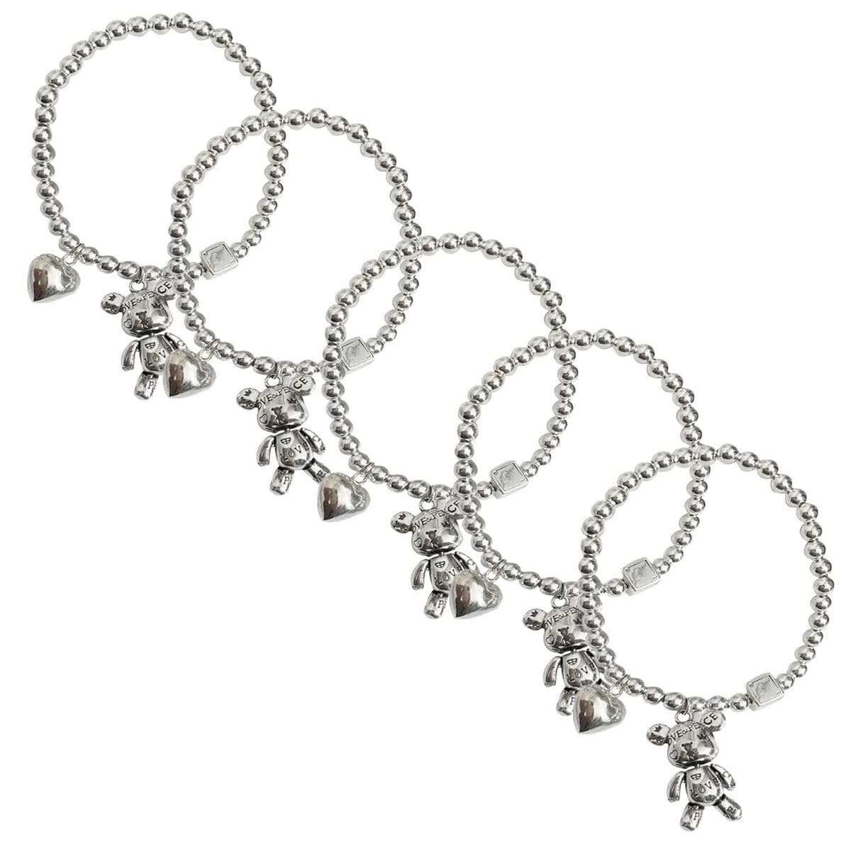 Pulseras Bonitasventdepot Mxrxl-005 5 Piezass Plata $579