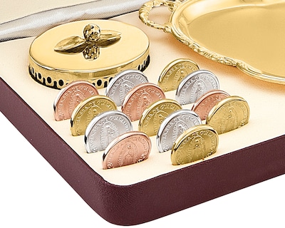 Foto 2 | Arras Moneda Charola Chapa Oro Florentino De 18k Horoz C417