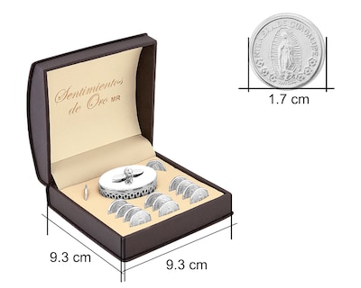 Foto 5 | Arras Guadalupe Charola Chapa Oro Blanco De 18k Horoz C408