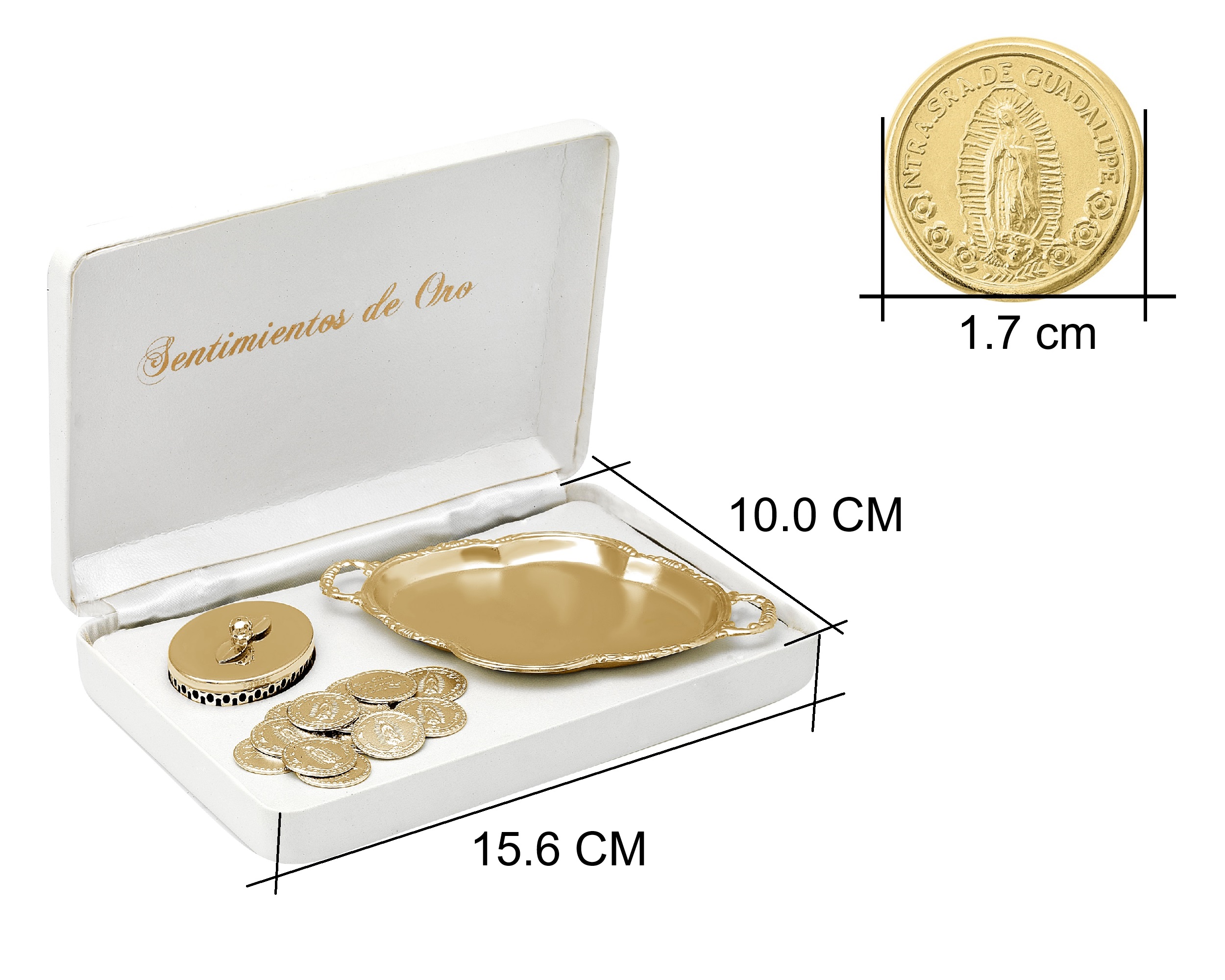 Foto 5 | Arras Guadalupe Charola Chapa Oro De 18k Horoz C413