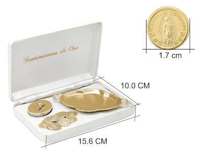 Foto 5 | Arras Guadalupe Charola Chapa Oro De 18k Horoz C413