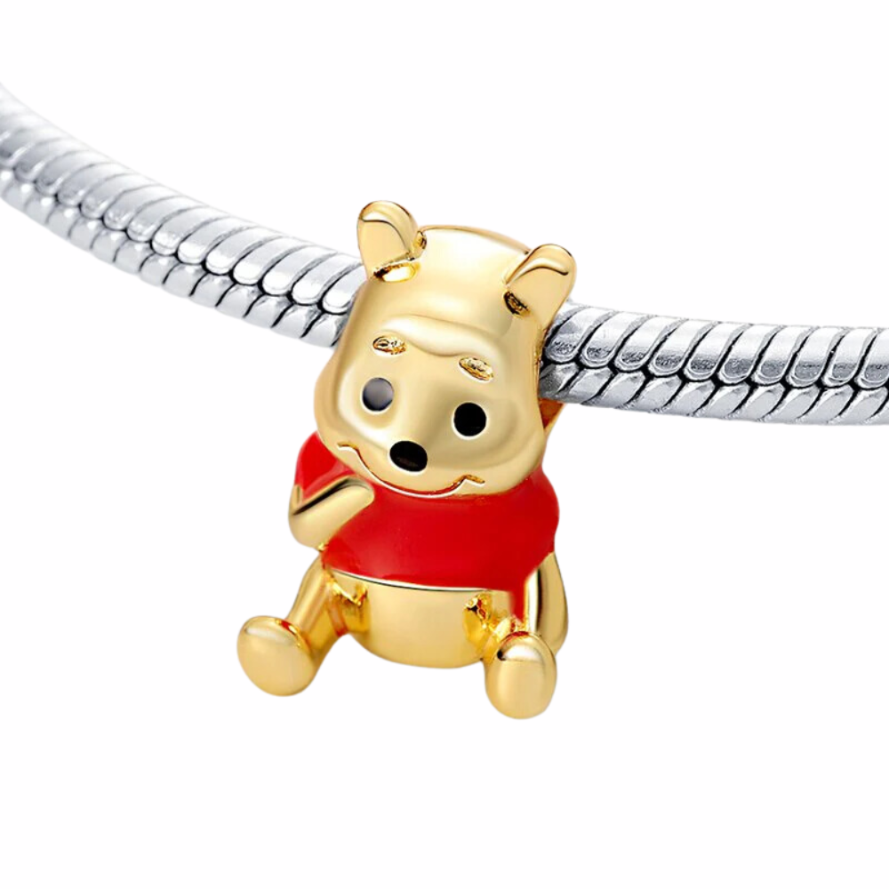 Foto 3 pulgar | Charm Winnie Pooh Plateado Detallado