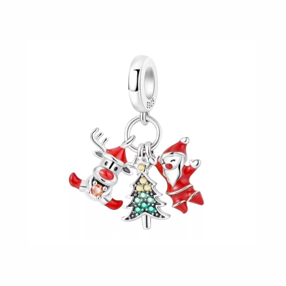 Foto 1 | Charm Santa Claus Plateado Detallado
