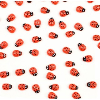 Foto 2 | Juego De Figuras De Madera De Mariquitas O Chinitas De 1,5 Cm (10 Unidades) - Venta Internacional.