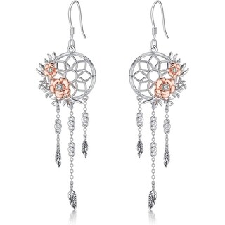 Foto 1 | Pendientes Dream Catcher De Plata 925 Con Circonitas Para Mujer - Venta Internacional.