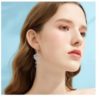 Foto 3 | Pendientes Dream Catcher De Plata 925 Con Circonitas Para Mujer - Venta Internacional.