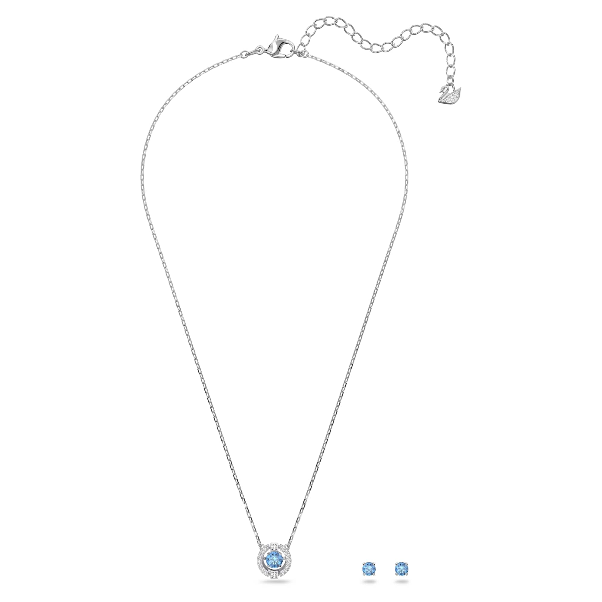Foto 2 | Conjunto De Joyas Con Colgante Redondo Swarovski Una Y Pendientes - Venta Internacional.