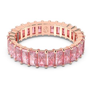 Foto 1 | Anillo Swarovski Matrix De Cristal Rosa Tallado En Forma De Baguette, Tamaño 10 - Venta Internacional.