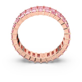 Foto 4 | Anillo Swarovski Matrix De Cristal Rosa Tallado En Forma De Baguette, Tamaño 9 - Venta Internacional.