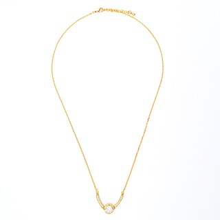 Foto 2 | Set De Aretes Y Collar Con Zirconia De Esfera The Golden Store Chapa De Oro 18k