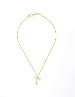 Foto 3 | Set De Collar Y Aretes De Moño De Lazo The Golden Store Chapa De Oro 18k