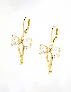 Foto 4 | Set De Collar Y Aretes De Moño De Lazo The Golden Store Chapa De Oro 18k