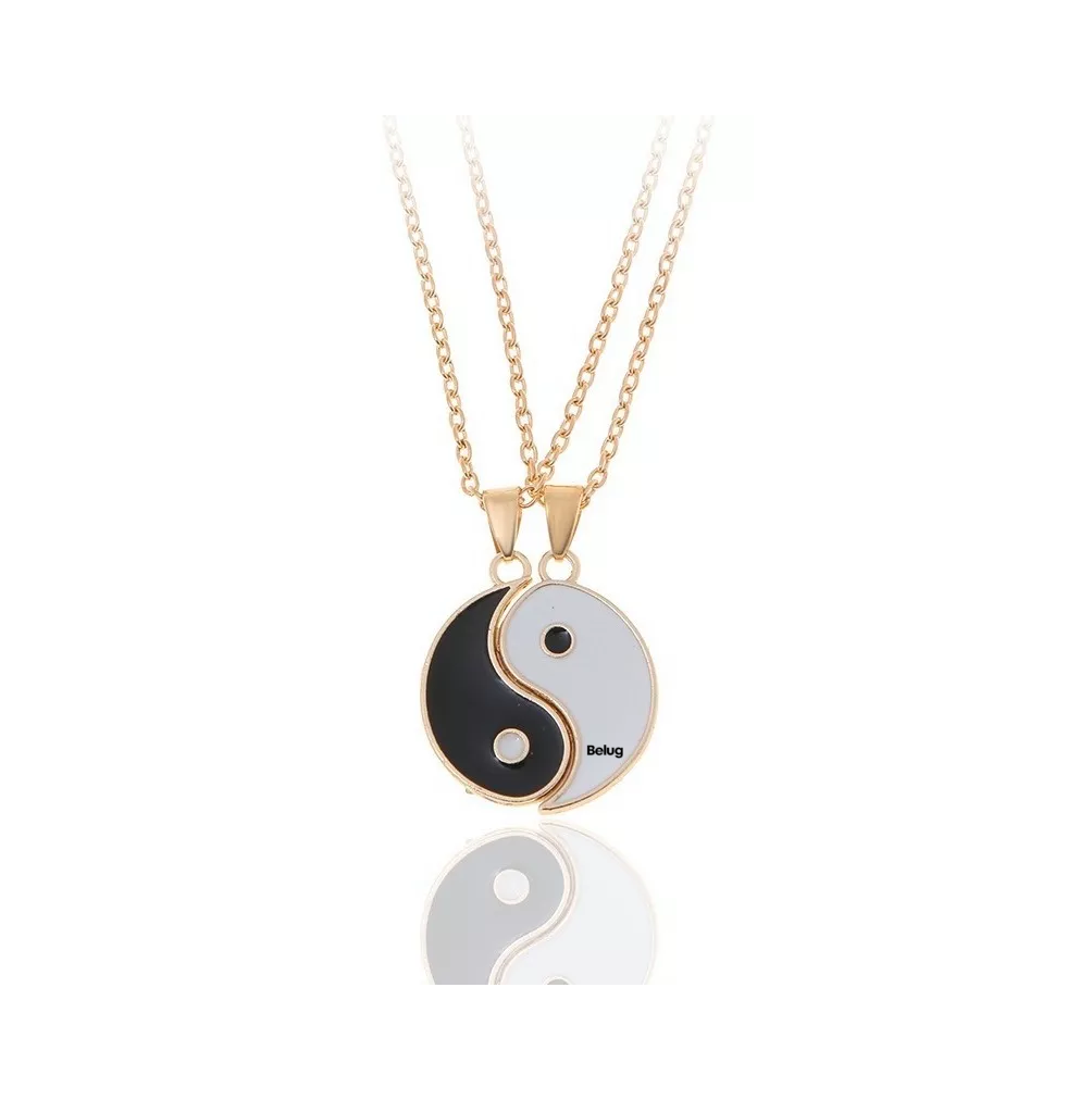 Foto 3 | Juego De Pulseras Con Collar, Belug Pulseras Ajustables Yin Yang  Dorado