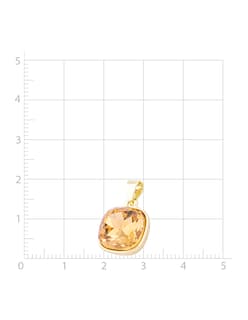 Foto 4 | Set De Arete Y Collar En Forma Cuadrada En Tono Ámbar The Golden Store Chapa De Oro De 18k