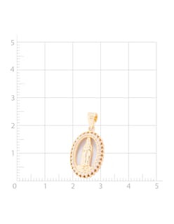 Foto 2 | Aretes Y Collar Religioso Marco Brillante The Golden Store Chapa De Oro 18k