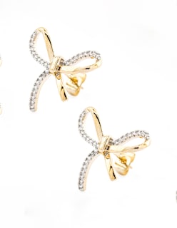 Foto 4 | Juego De Arete Y Collar Diseño De Moño Con Lazo The Golden Store Chapa De Oro 18k