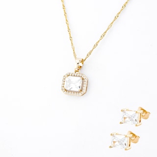Foto 1 | Juego de Aretes y Collar The Golden Store Chapa de Oro 18k