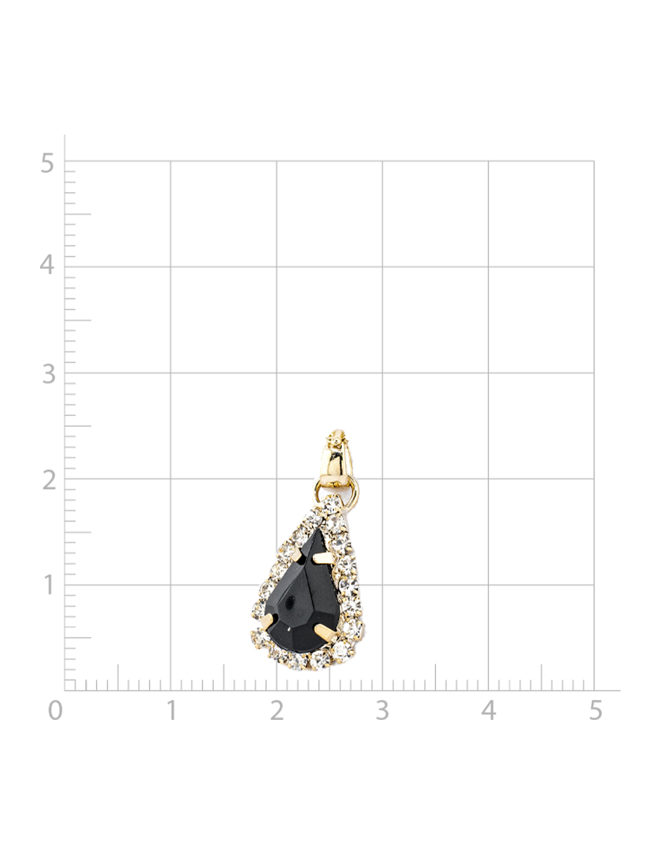 Foto 3 pulgar | Set De Arete Y Collar En Forma De Gota En Tono Negro The Golden Store Chapa De Oro De 18k