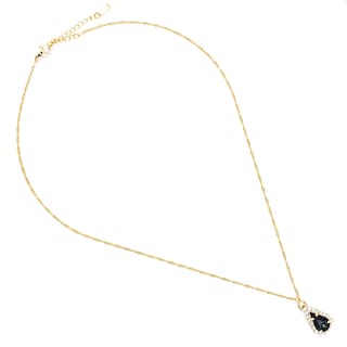 Foto 3 | Set De Arete Y Collar En Forma De Gota En Tono Negro The Golden Store Chapa De Oro De 18k