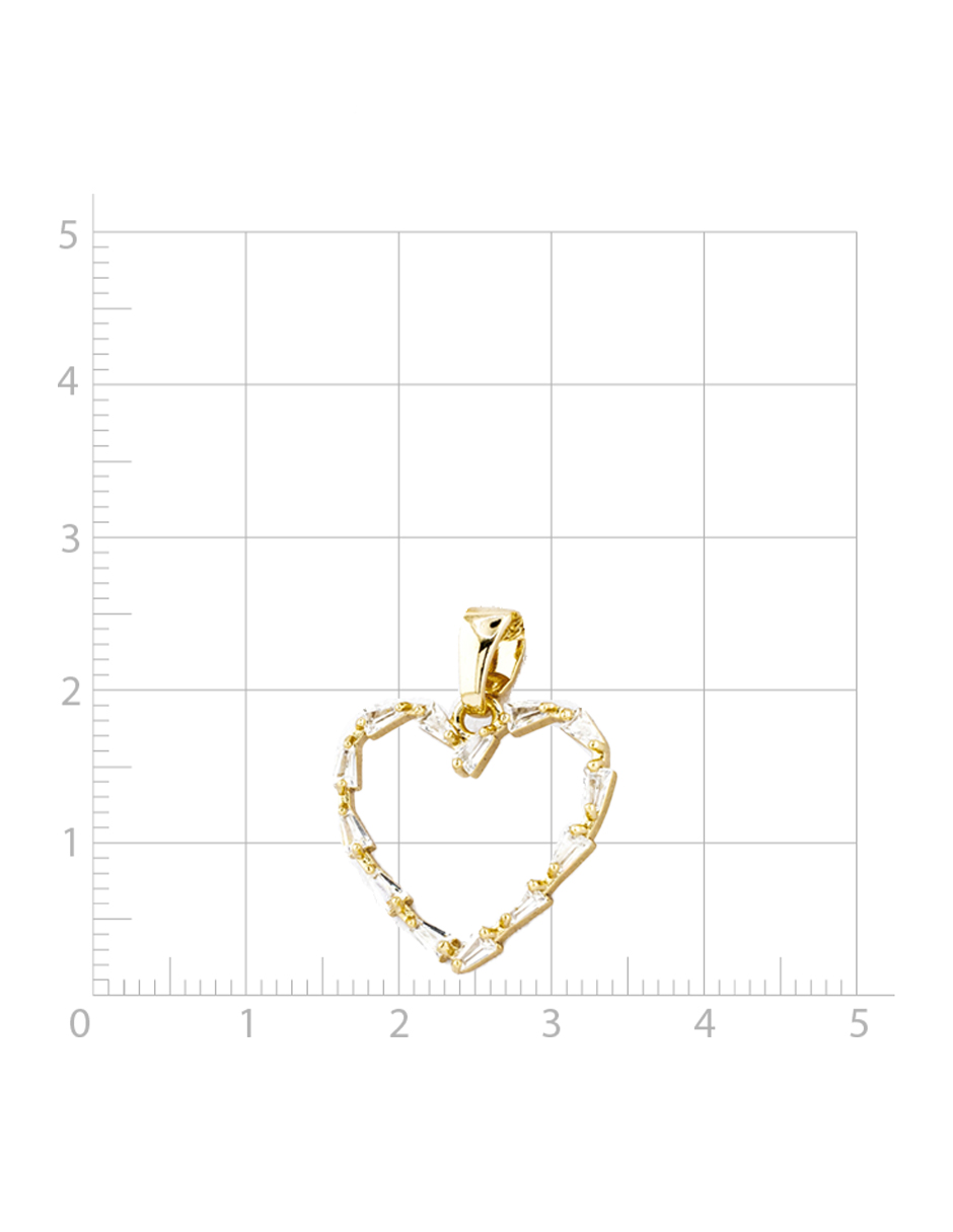 Foto 3 pulgar | Juego de Arete y Collar Corazón Chapa de Oro 18 k