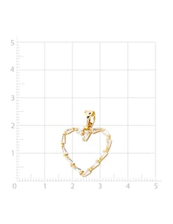 Foto 2 | Juego de Arete y Collar Corazón Chapa de Oro 18 k