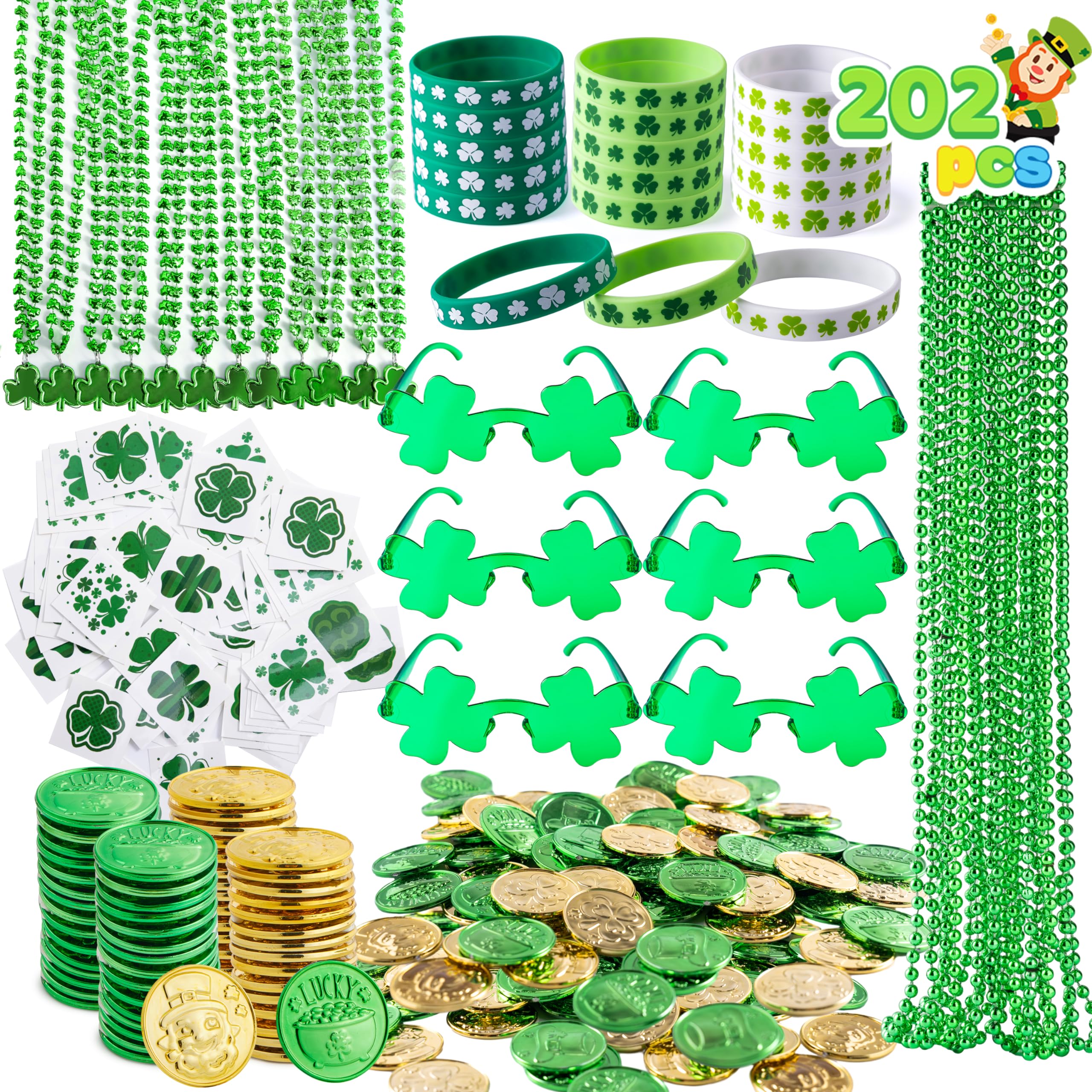 Foto 1 | Set De Recuerdos De Fiesta Joyin Para El Día De San Patricio, 202 Unidades, Trébol - Venta Internacional.