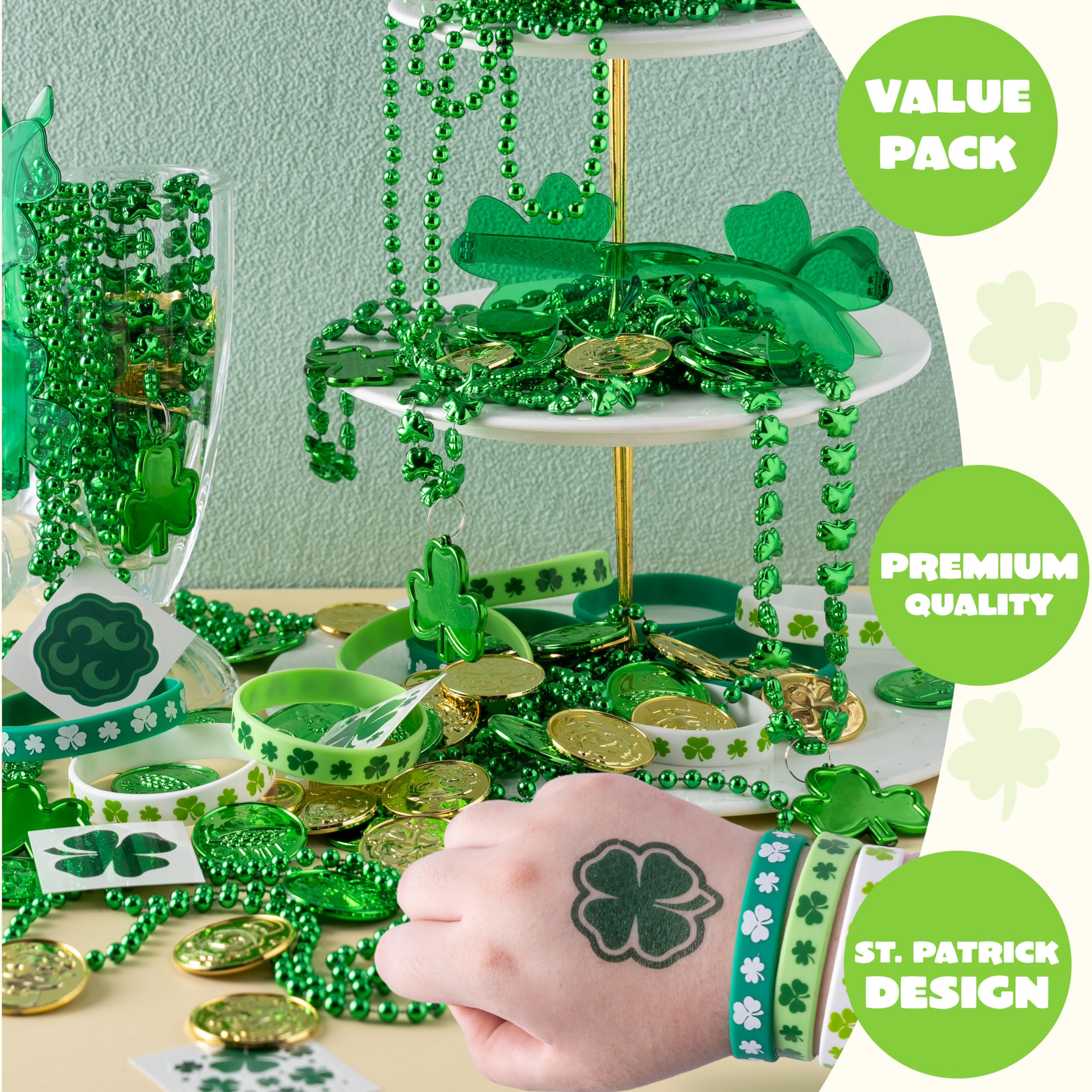 Foto 3 | Set De Recuerdos De Fiesta Joyin Para El Día De San Patricio, 202 Unidades, Trébol - Venta Internacional.