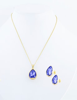 Foto 1 | Juego De Joyería Aretes Y Collar Dorado En Forma De Gota The Golden Store Chapa De Oro 18k