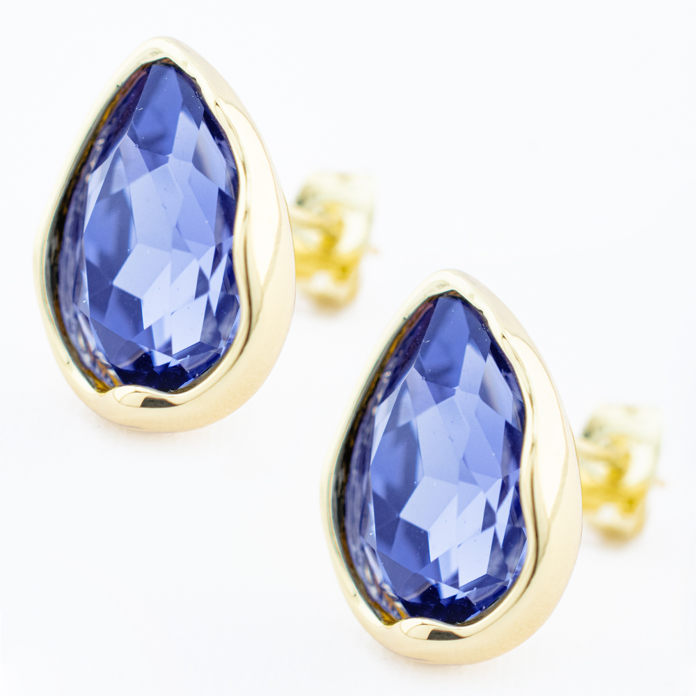 Foto 4 | Juego De Joyería Aretes Y Collar Dorado En Forma De Gota The Golden Store Chapa De Oro 18k