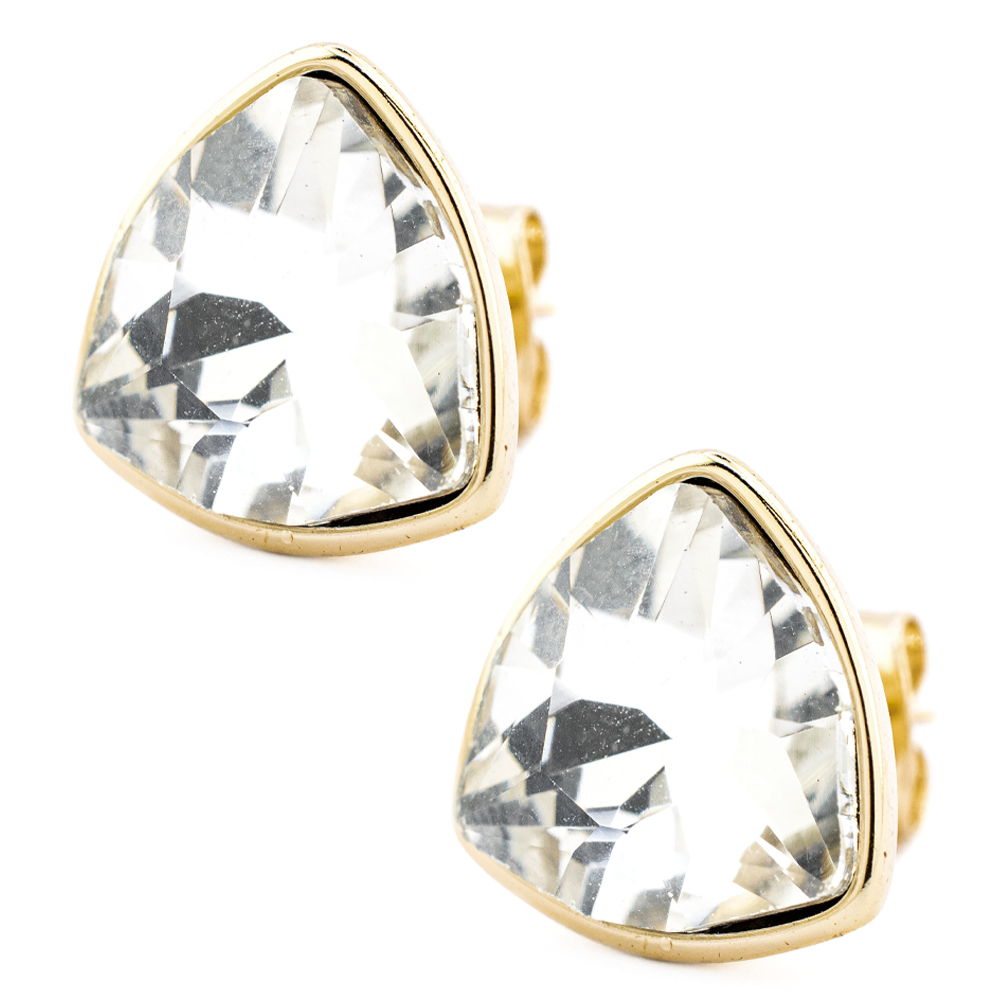 Foto 4 pulgar | Arete Y Collar En Forma De Triangulo The Golden Store Chapa De Oro 18k