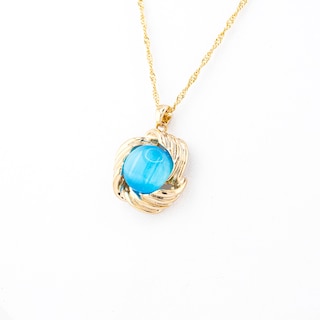 Foto 4 | Arete Y Collar Circular Con Marco Dorado The Golden Store Chapa De Oro 18k