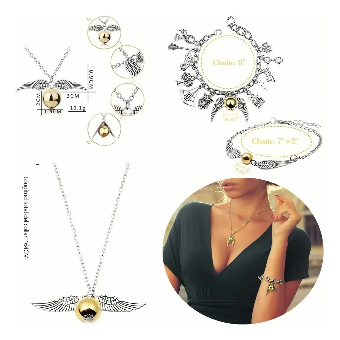 Foto 3 | Juego De 3pzs De Joyas Belug Plata