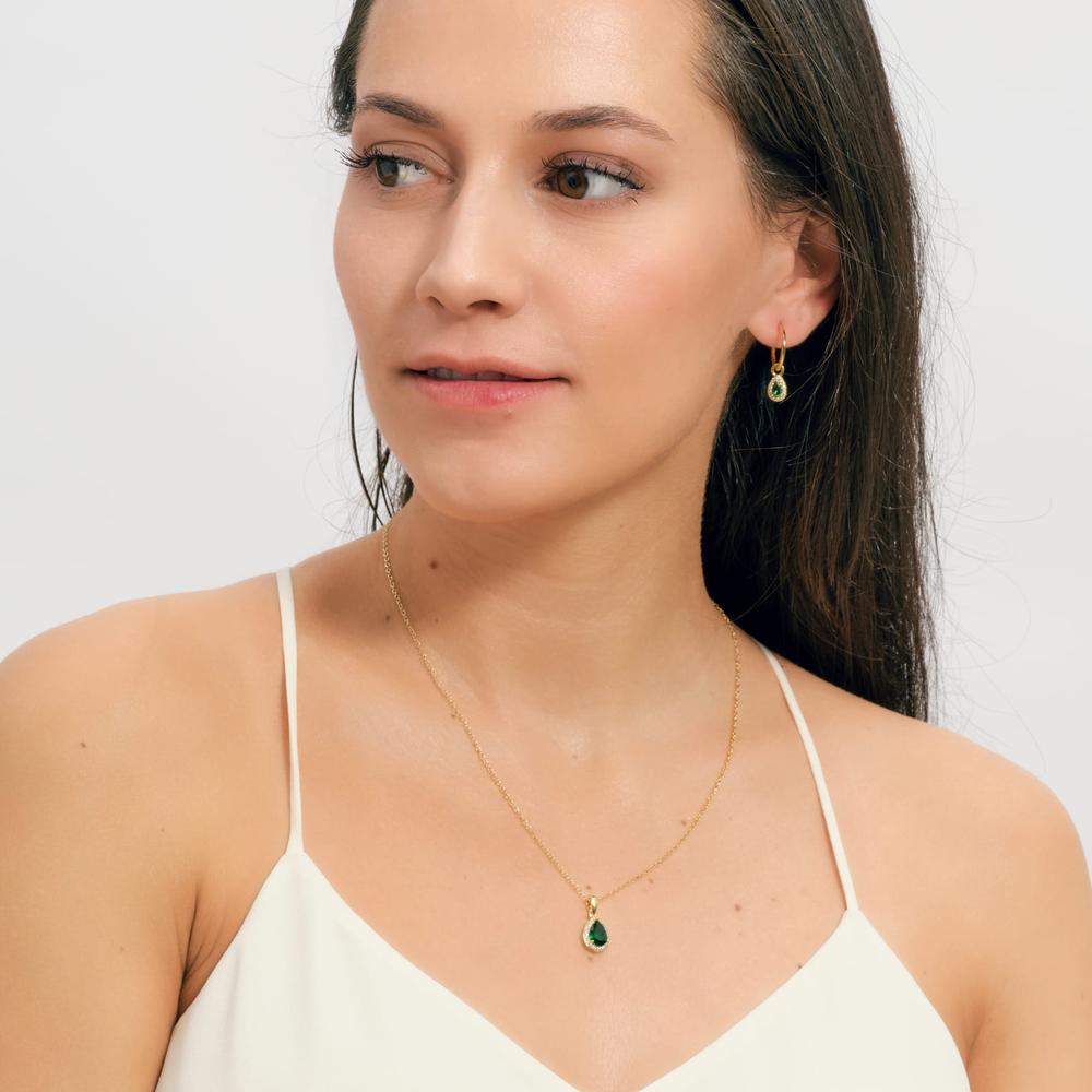 Foto 5 pulgar | Set De Joyería Para Mujer Dory Luckyly  Collar Y Aretes Latón Con Baño De Oro 14k Con Zirconia Cúbica