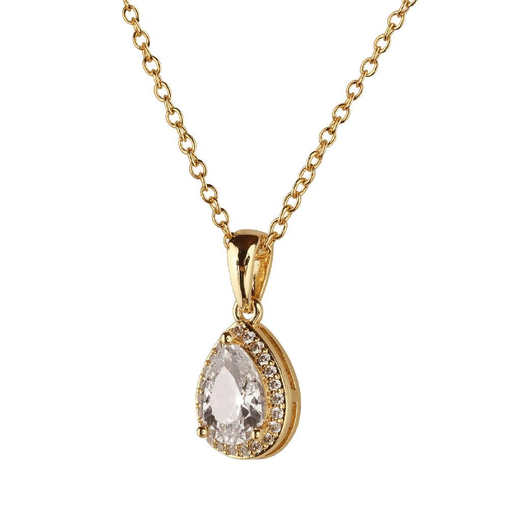 Foto 3 pulgar | Set De Joyería Para Mujer Dory Luckyly  Collar Y Aretes Latón Con Baño De Oro 14k Con Zirconia Cúbica