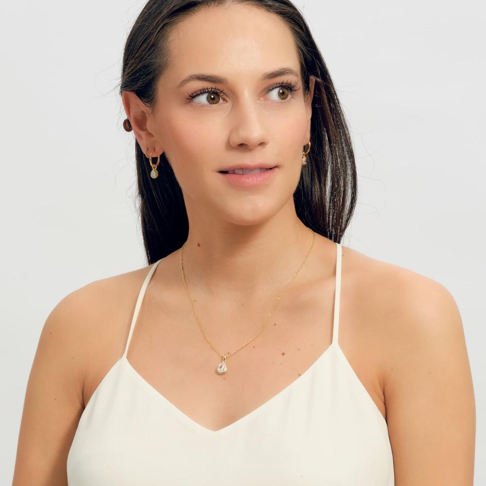 Foto 5 pulgar | Set De Joyería Para Mujer Dory Luckyly  Collar Y Aretes Latón Con Baño De Oro 14k Con Zirconia Cúbica